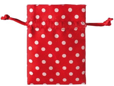 Geschenksäckchen Punkte (10 x 7,5 cm) EINZELN - rot